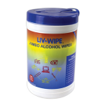 LIV-WIPE ALCOHOL WIPES 70pct ISOPROPYL ALCOHOL 42X14.5CM 75/TB