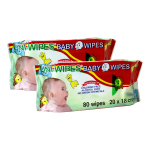 UNI-WIPE BABY WIPES NATURAL SCENT 20X18CM 80WIPE/PK 20PK/CTN