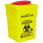 LIV NEEDLES SHARPS WASTE COLLECTOR 2L W/LID SQUARE YELLOW EA