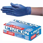 LINCON VINYL GLOVES 5.5G LOW POWDER L BLUE HACCP 1000/CTN