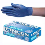 LINCON VINYL GLOVES 5.0G LOW POWDER M BLUE HACCP 1000/CTN