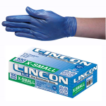 LINCON VINYL GLOVES 4.0G LOW POWDER XS BLUE HACCP 100/BX