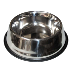 PET BOWL 34CM DIAMETER 2.8L NON-SKID STAINLESS STEEL EACH