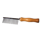 PET WOODEN COMB, WITH HANDLE COARSE, EA (W8)