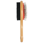 PET BRUSH WIRE PINS, DBLE SIDED, PVC WOOD HANDLE, LARGE, EA
