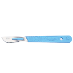 DISPO SCALPEL W/HANDLE, S/S, SIZE 22, STERILE, 10/BOX