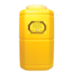 TERUMO NEEDLES SHARPS WASTE COLLECTOR 19L W/LID YELLOW EACH