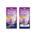 LIVINGSTONE COTTON GLOVES SMALL WHITE 12 PAIRS/BAG