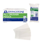 LIV PILL CRUSHER POUCH ROUND CORNERS CLEAR 52X120MM 1000/BX