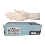 ECONOMY LATEX GLOVES POWDER FREE LONG CUFF XL CREAM 100/BOX
