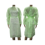 ISO GOWN W/TIE LONG SLV LVL 1 40GSM NONWOVEN GRN 1/BG 100/CT