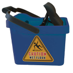 LIV RECTANGULAR MOP BUCKET W/ WRINGER, 16 LITRES, BLUE, EACH