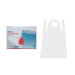 LIV APRON 85X150CM LRG LDPE BIB TYPE WHITE 100/BX
