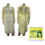 ISO GOWN W/TIE LONG SLV LVL 1 40GSM NONWOVEN YLW 1/PK 100/CT
