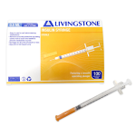 LIV INSULIN SYRINGE 0.5ML WITH NEEDLE 29GX0.5" 12.7MM 100/BX
