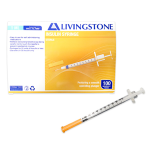 LIV INSULIN SYRINGE 1ML WITH NEEDLE 29G X 0.5" 12.7MM 100/BX