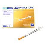 LIV INSULIN SYRINGE, 1ML WITH NEEDLE 30G X 0.32" 8MM 100/BOX