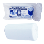 LIV GARBAGE BAG BIN LINER 27L 66X51CM 20UM HD WHT 1000/CTN