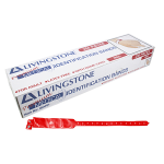 LIV PREMIUM ID BAND ADULT W/ NAME CARD LTX FREE RED 250/BOX