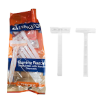 LIV DISP SHAVING RAZORS SINGLE BLADE WHITE 5/BAG 20BAGS/BX
