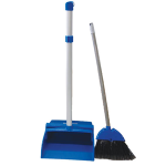 LIV LOBBY DUSTPAN AND BROOM SET PLASTIC BLUE EA