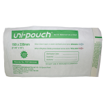 UNI-POUCH STERILISATION POUCH W/ INDICATOR 190X330MM 200/BOX