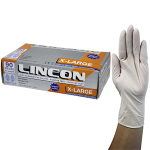 LINCON LATEX EXAM GLOVES AS/NZ PFREE XL CREAM 900/CT