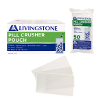 LIV PILL CRUSHER POUCH ROUNDED CORNER CLEAR 52X120MM 1000/BX
