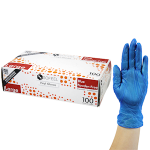 SOFEEL VINYL GLOVES 5.0G POWDER FREE LRG BLUE HACCP 100/BOX