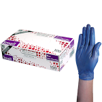 SOFEEL VINYL GLOVES 4.0G LOW POWDER S BLUE HACCP 100/BOX
