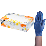 SOFEEL VINYL GLOVES 5.5G LOW POWDER XL BLUE HACCP 100/BOX