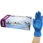LINCON VINYL GLOVES 4.5G LOW POWDER S BLUE HACCP 100/BX