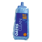 OATES DURACLEAN COTTON MOP HEAD, 400G, BLUE, EACH
