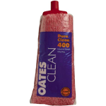 OATES DURACLEAN COTTON MOP HEAD, 400G, RED, EACH