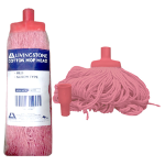 LIVINGSTONE COTTON MOP HEAD 500G 22MM SCREW TYPE RED EACH