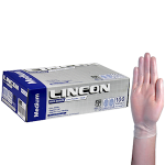 LINCON VINYL GLOVES 5.0G HACCP LOW POWDER M CLEAR 100/BOX