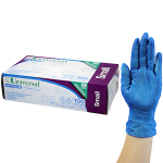 UNIV VINYL GLOVES 4.5G HACCP POWDER FREE S BLUE 1000/CTN
