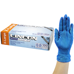 LINCON VINYL GLOVES 6.0G HACCP LOW POWDER XL BLUE 1000/CTN