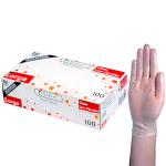 SOFEEL VINYL GLOVES 5.0G HACCP LOW POWDER L CLEAR 1000/CTN