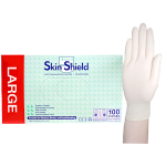 UNI S/SHIELD LATEX EXAM GLOVES ASNZ PF L CREAM HACCP 1000/CT