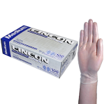 LINCON VINYL EXAM GLOVES 6.0G ASTM LOW POWDER M CLEAR 100/BX