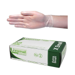 UNIV VINYL EXAM GLOVES 5.0G ASTM LOW POWDER XS CLEAR 100/BOX