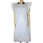 DISP PONCHOS SLEEVELESS 30uM 72 X 130CM HDPE WHT HACCP 50/BG