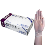 LINCON VINYL GLOVES 4.5G HACCP POWDER FREE S CLEAR 100/BOX
