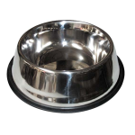 PET BOWL, 2.8L, 34CM DIAMETER, NON-SKID STAINLESS STEEL EACH