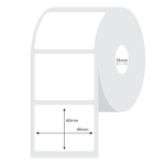 PERM DIRECT THERMAL PAPER LABELS 40X60MM 38MM CORE 1000/ROLL