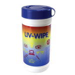 LIV-WIPE ALCOHOL WIPES 70pct ISOPROPYL ALCOHOL 21X14CM 100/TUB