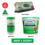 LIV-WIPE HOSPITAL DISINFECTANT WIPE TGA, 20X30CM, 225/PAIL