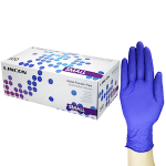 LINCON NITRILE GLOVES EXAM PF, EN374, SML COBALT BLUE 300/BX