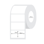 LIV THERMAL PAPER LABELS, 100X50MM 76MM CORE WHITE 3000/ROLL